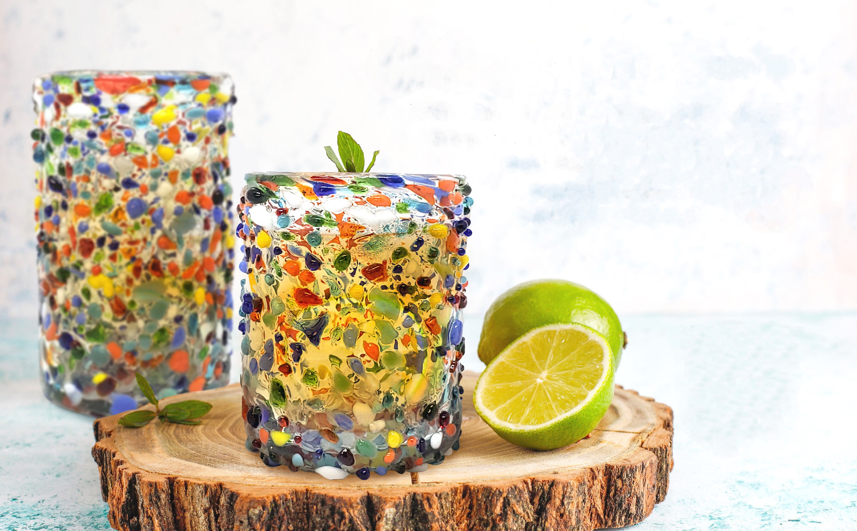 Amazon.com | MexHandcraft Confetti Rocks 120 oz Pitcher and 6